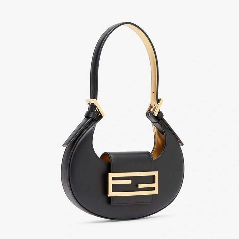 Cheap HOT Cookie Hobo Fendi Black Calf In Bag Mini Leather 0709